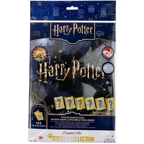 Комплект за диамантена бродерия, Craft Buddy, Колекционерски албум Harry Potter - стартов пакет със стикери