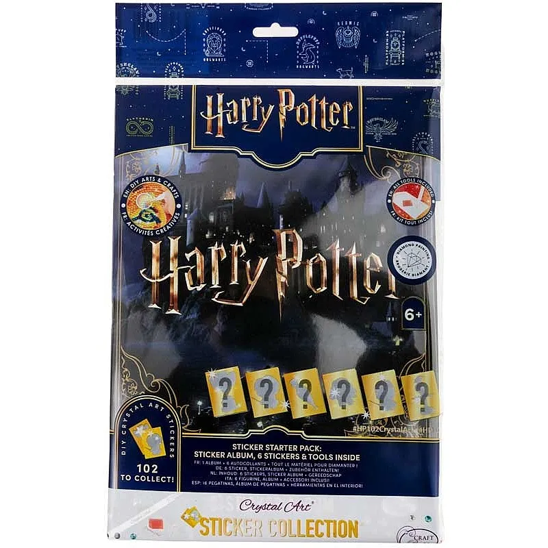 Комплект за диамантена бродерия, Craft Buddy, Колекционерски албум Harry Potter - стартов пакет със стикери