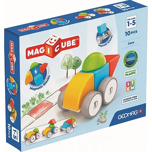 Магнитен конструктор, Geomag, Magicube, Колички, 10 части