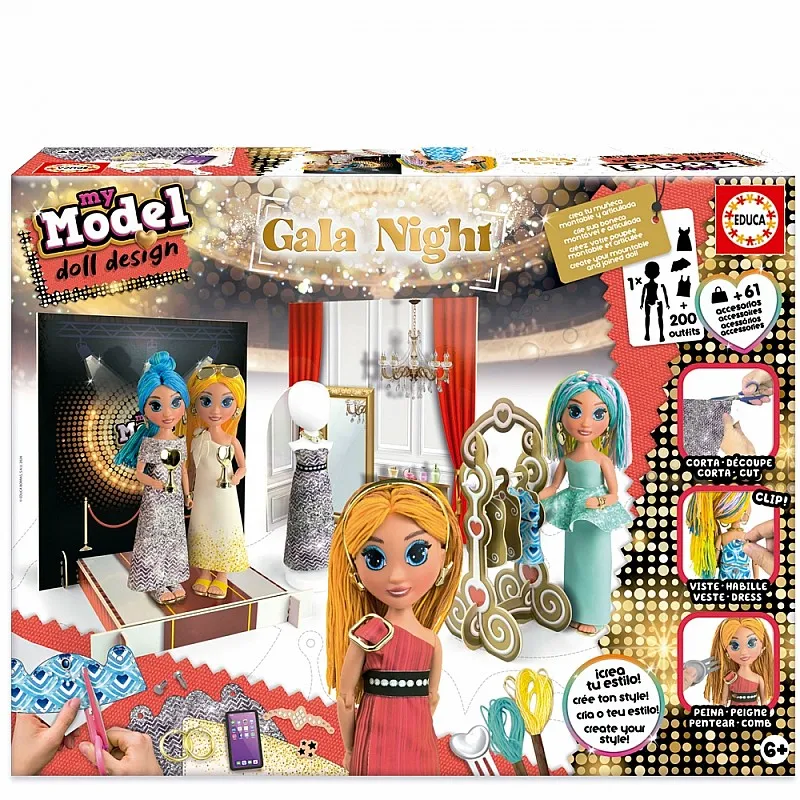 Творчески комплект, Educa, Моят модел куклен дизайн, Гала вечер