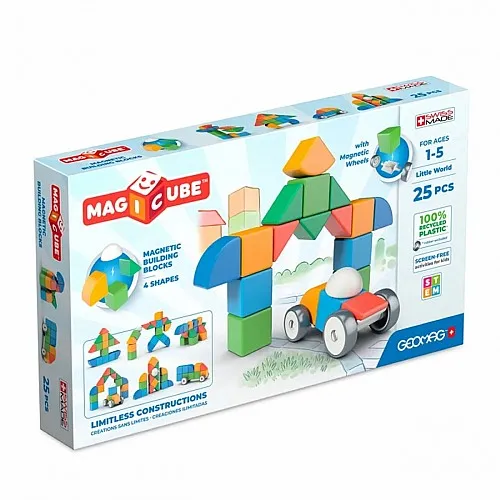 Магнитен конструктор, Geomag, Magicube, Малък свят, 25 части