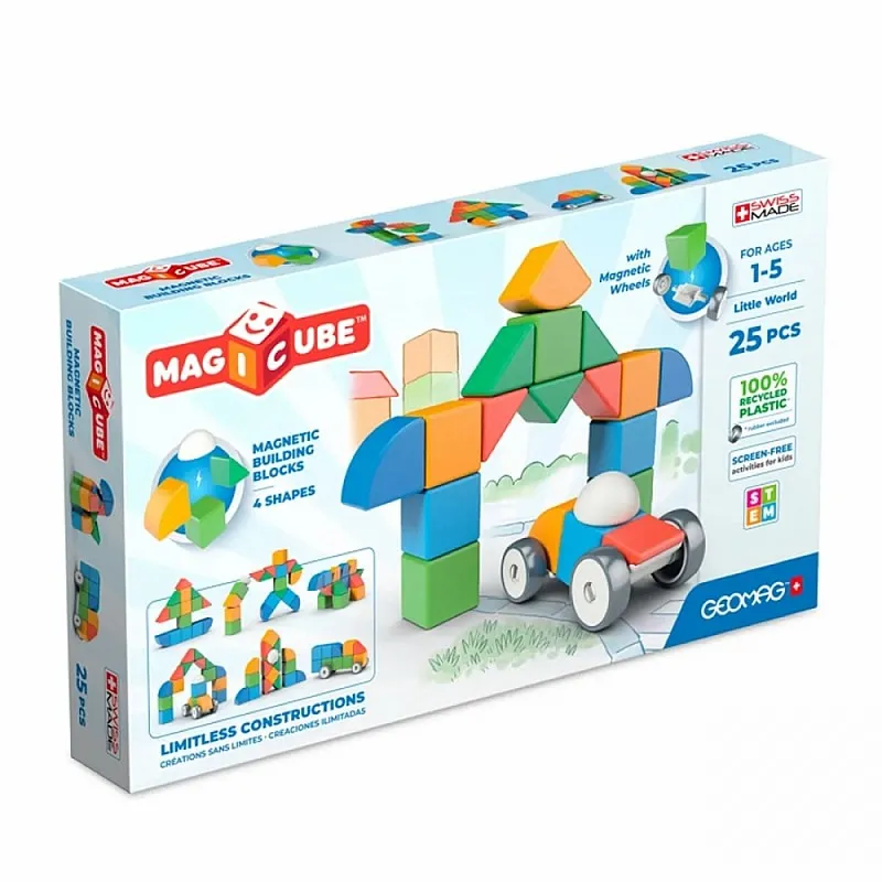 Магнитен конструктор, Geomag, Magicube, Малък свят, 25 части