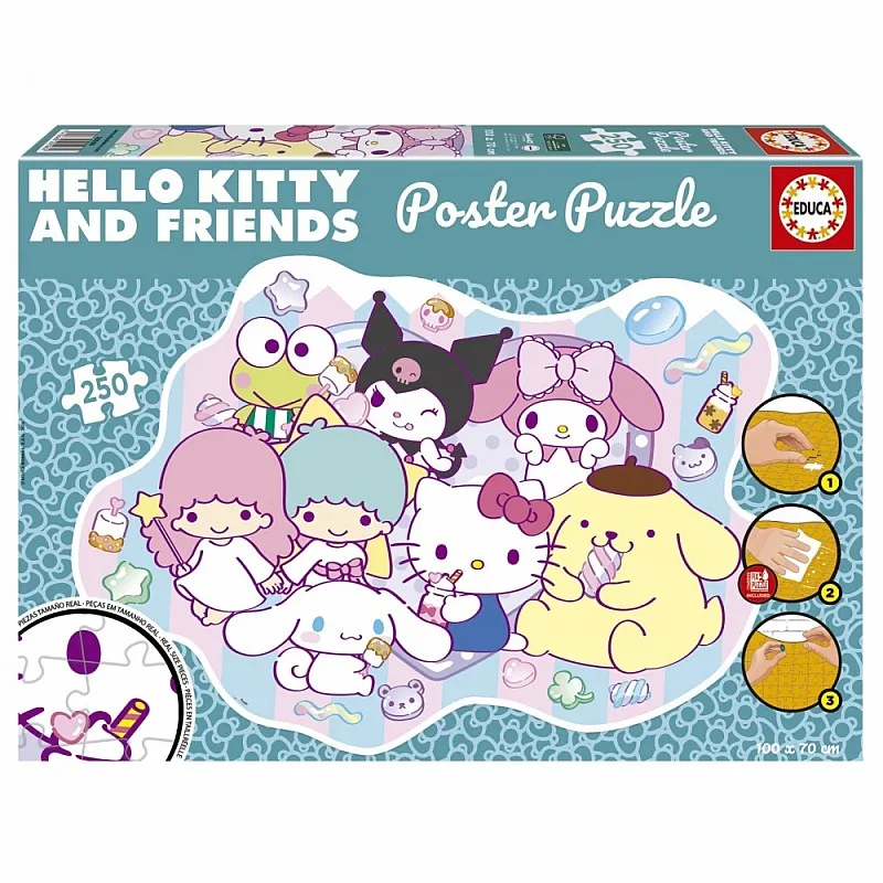 Пъзел, Educa, Hello Kitty, Плакат, 250 части