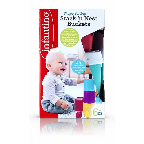 Комплект кофички за подреждане и сортиране, Infantino, 14 части