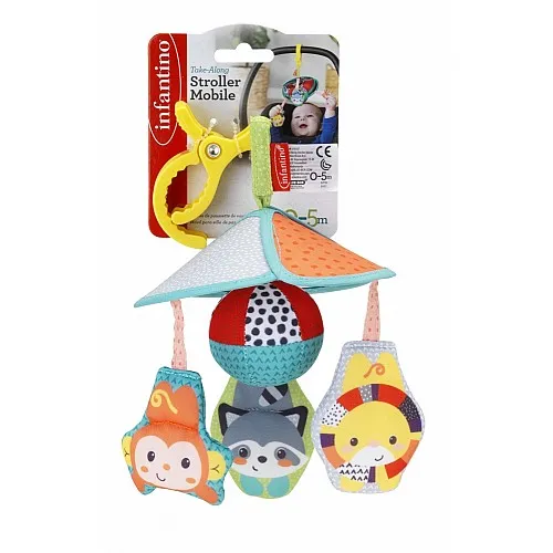 Бебешка играчка за количка, Infantino, Животинки