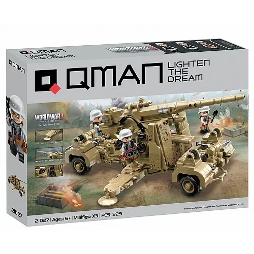 Конструктор, Qman, Германско оръдие 88mm FlaK, 829 части