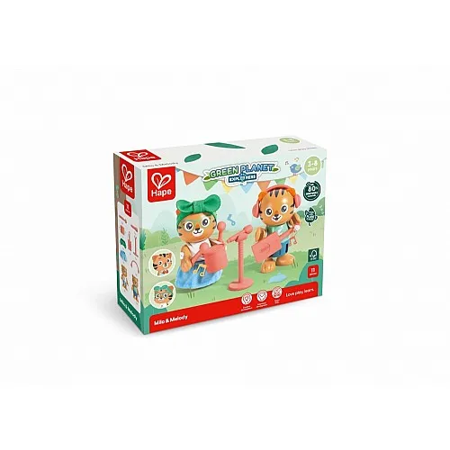 Дървен комплект, Hape, Музикално пътешествие, 11 части