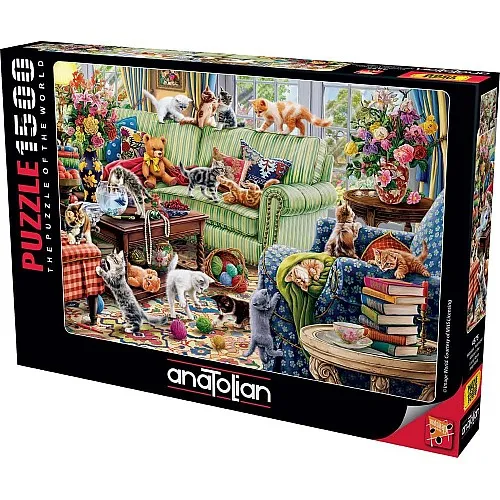 Пъзел, Anatolian, Котенца във всекидневната, 1500 части