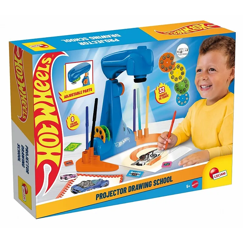 Творчески комплект, Lisciani, Hot Wheels, Проектор за рисуване
