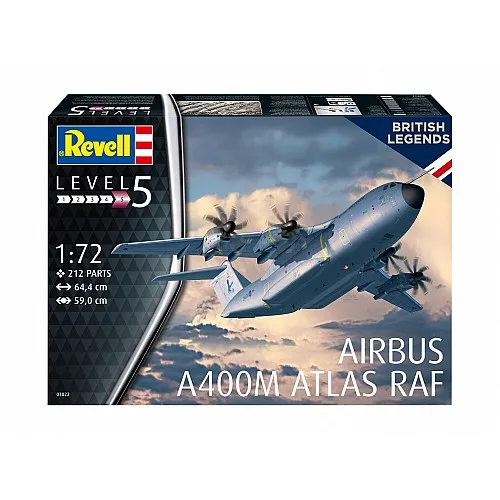 Сглобяем модел, Revell, Британски легенди, Airbus A400M Atlas RAF, 212 части