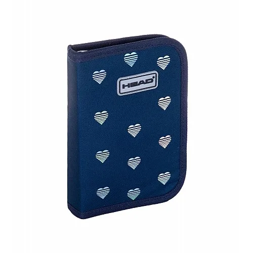 Единичен несесер, Head, Сърца, Без аксесоари, 20 х 14 х 3.5 см