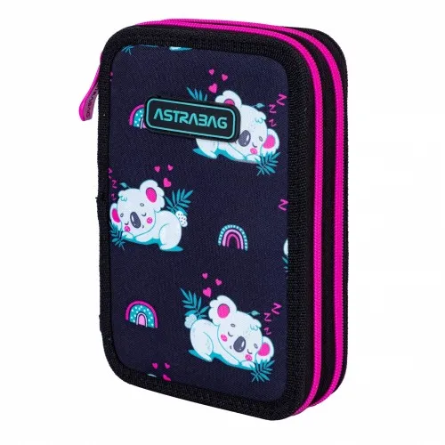 Двоен несесер, Astra, с аксесоари ASTRABAG Спящи Коали, AC21, 20,5 х 13 х 4,5 см