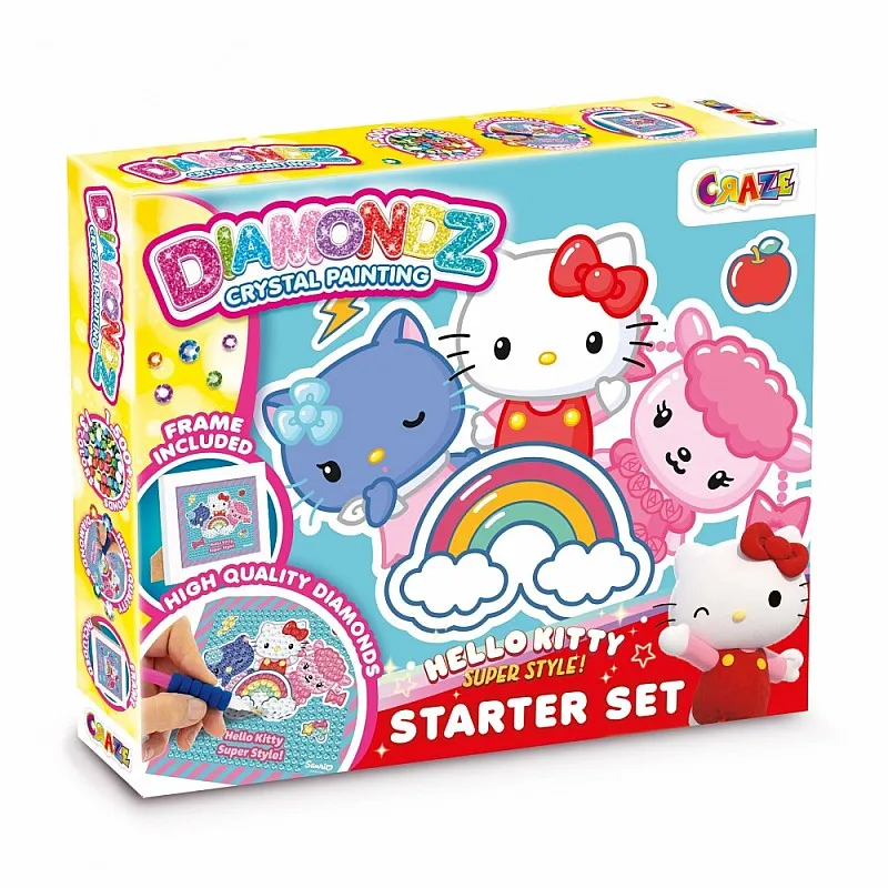 Комплект диамантен гоблен, Craze, DIAMONDZ, Hello Kitty, за начинаещи