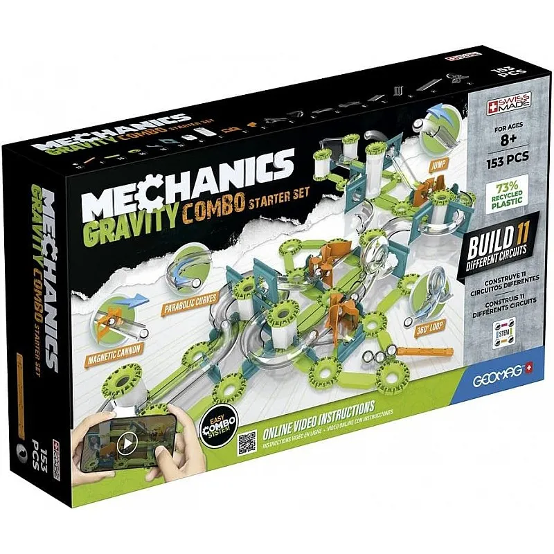 Магнитен конструктор, Geomag, Mechanics, Гравитация, 153 части