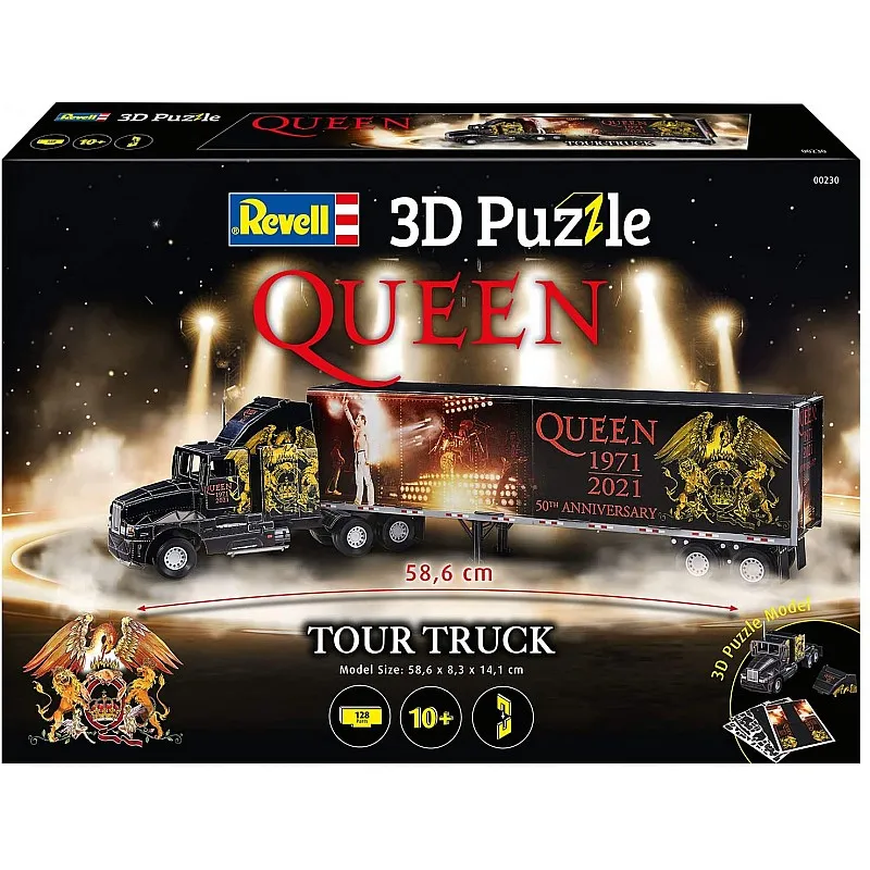 Пъзел, Revell, Камион и ремарке QUEEN 3D, 128 части