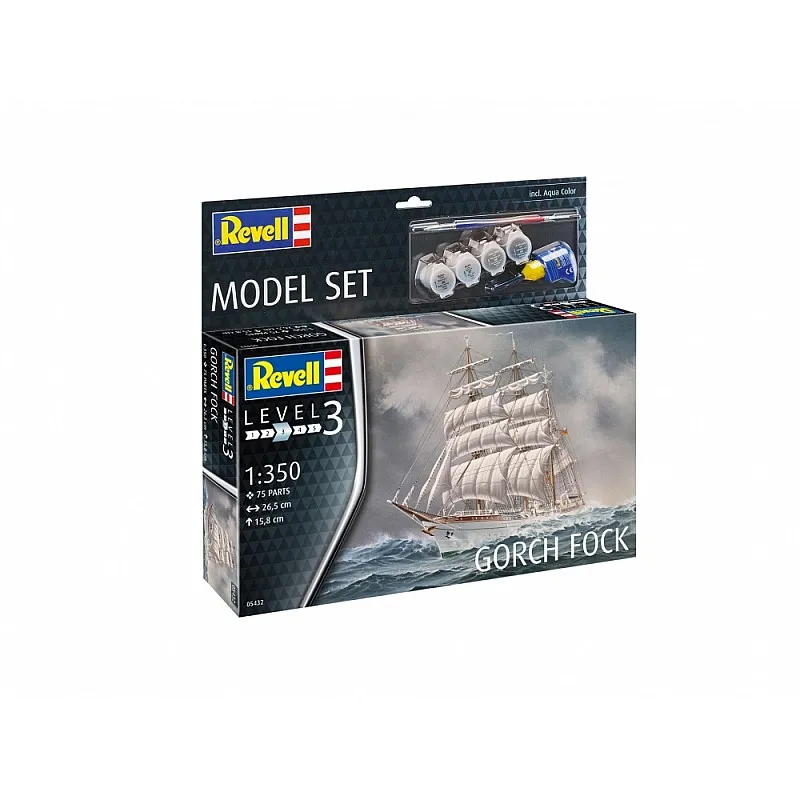 Комплект сглобяем модел, Revell, Ветроходен кораб Gorch Fock, 75 части