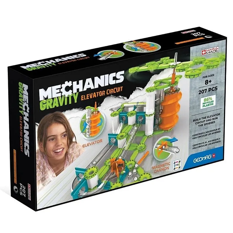 Магнитен конструктор, Geomag, Mechanics, Гравитационна асансьорна верига, 207 части