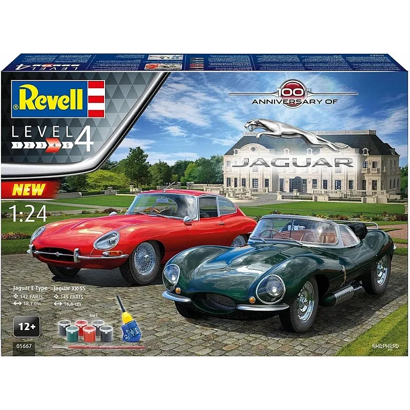 Комплект сглобяеми модели, Revell, 100 години Jaguar, 2 броя
