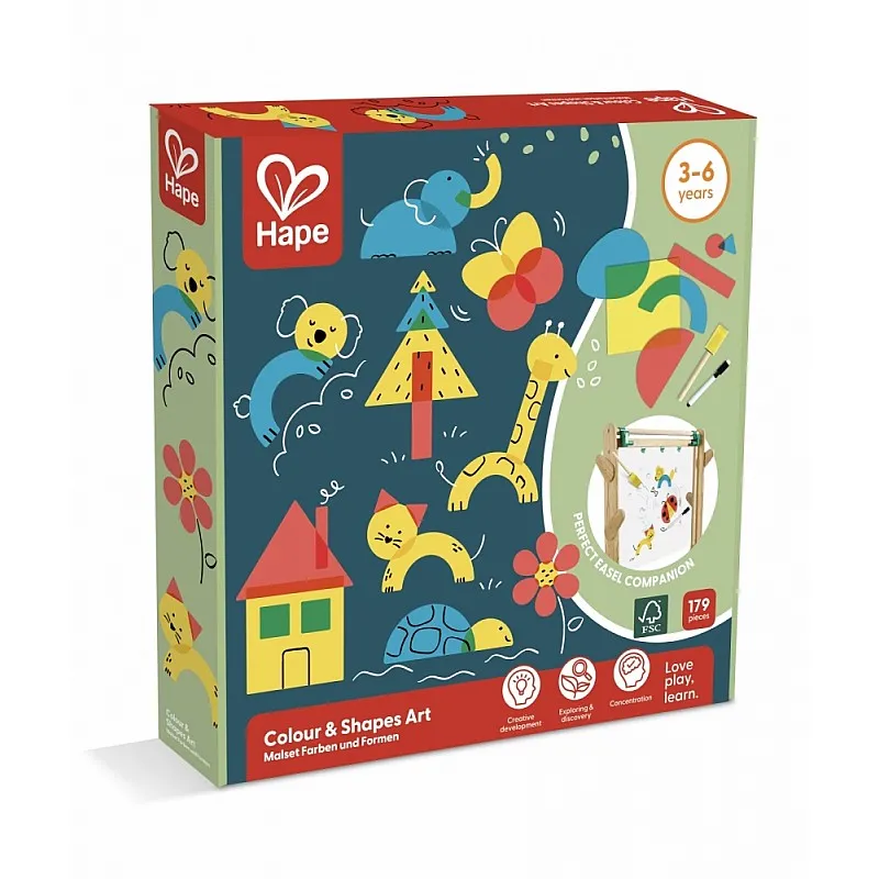 Творчески комплект, Hape, Цветове и форми, 179 части