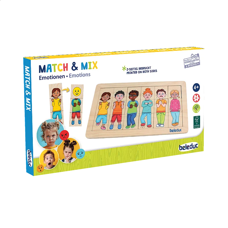 Дървен пъзел, Beleduc, Съчетай и миксирай, Емоции, 18 части