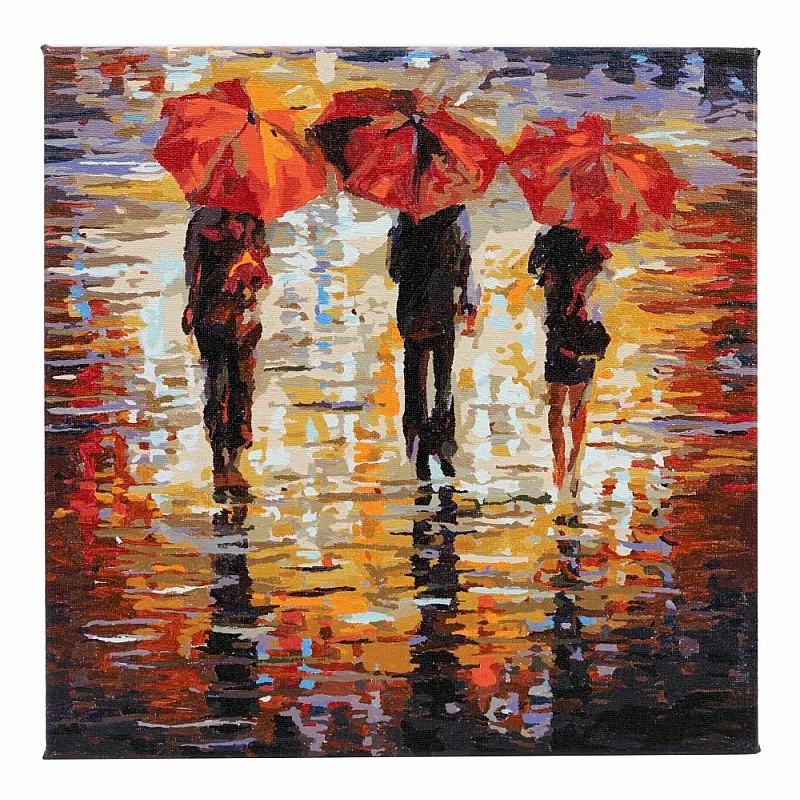 Творчески комплект, Craft Buddy, Рисуване по номера, В дъжда, 30 х 30 см