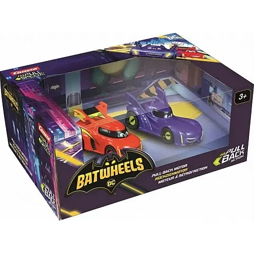 Комплект пулбек колички, Carrera, Batwheels, Bam vs. Red, 2 броя