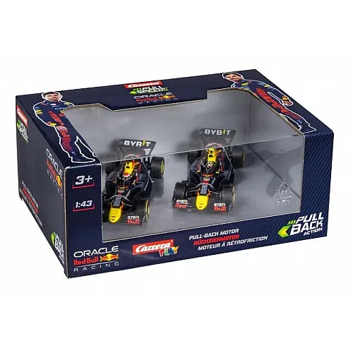 Комплект пулбек колички, Carrera, Red Bull, Формула 1, Двойно действие, 2 броя