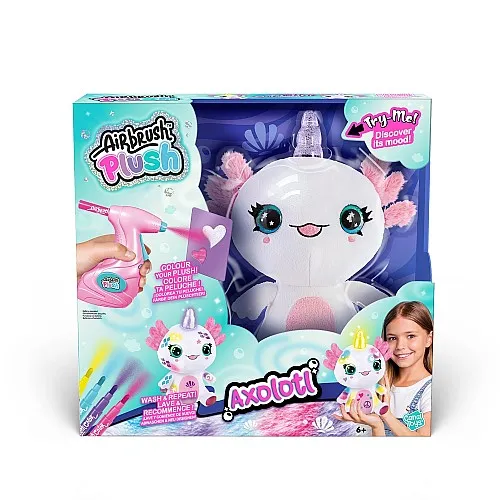 Творчески комплект, Canal Toys, Плюшена играчка за оцветяване, Аксолотъл със светещ рог