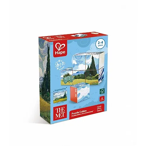 Дървен пъзел с кубчета, Hape, The Met, Природа, 6 части