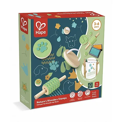 Комплект печати, Hape, Чудесата на природата, 13 части