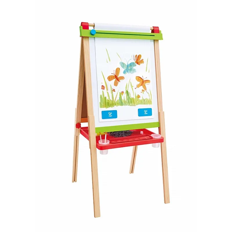 Двустранен дървен статив за рисуване, Hape, 52 x 43 x 115 см