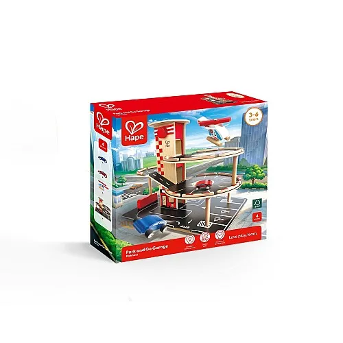 Дървен комплект, Hape, Триетажен паркинг