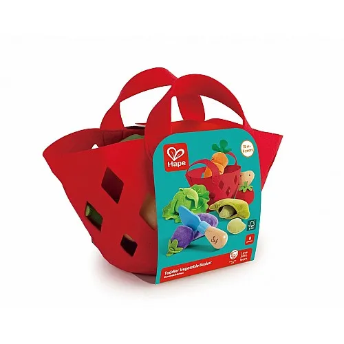 Игрален комплект, Hape, Кошница със зеленчуци, 8 части