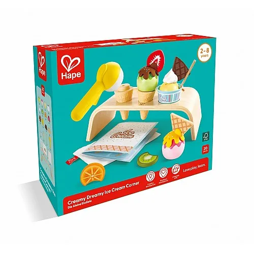 Игрален комплект, Hape, Кът за сладолед, 20 части