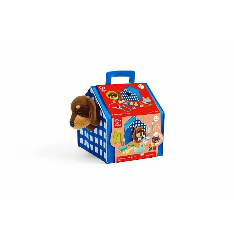 Комплект за игра, Hape, Ветеринарски комплект, 16 части