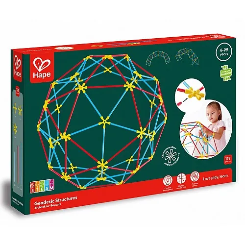 Бамбуков конструктор, Hape, Flexistix, Геодезически структури, 177 части