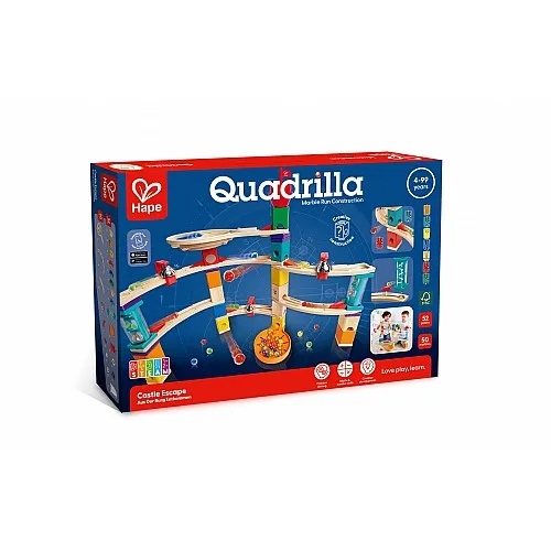 Комплект дървена писта, Hape, Quadrilla, Бягство от замъка, 52 части