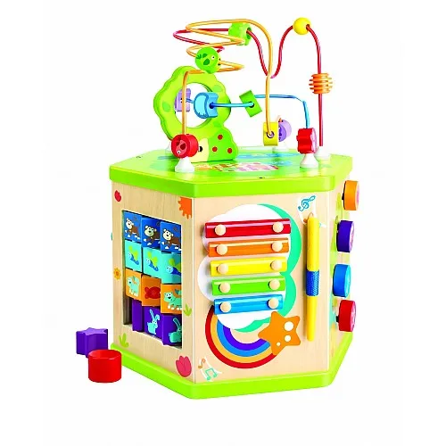 Шестоъгълен куб с активности, Hape, 34 x 29.5 x 44.5 см