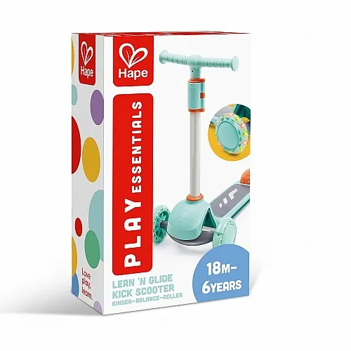 Детска тротинетка, Hape, Тюркоазена със светещи колела