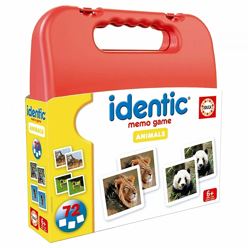 Игра за памет в куфарче, Educa, Животни, 72 карти