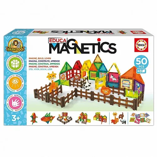 Магнитен конструктор, Educa, Зоопарк, 28 части