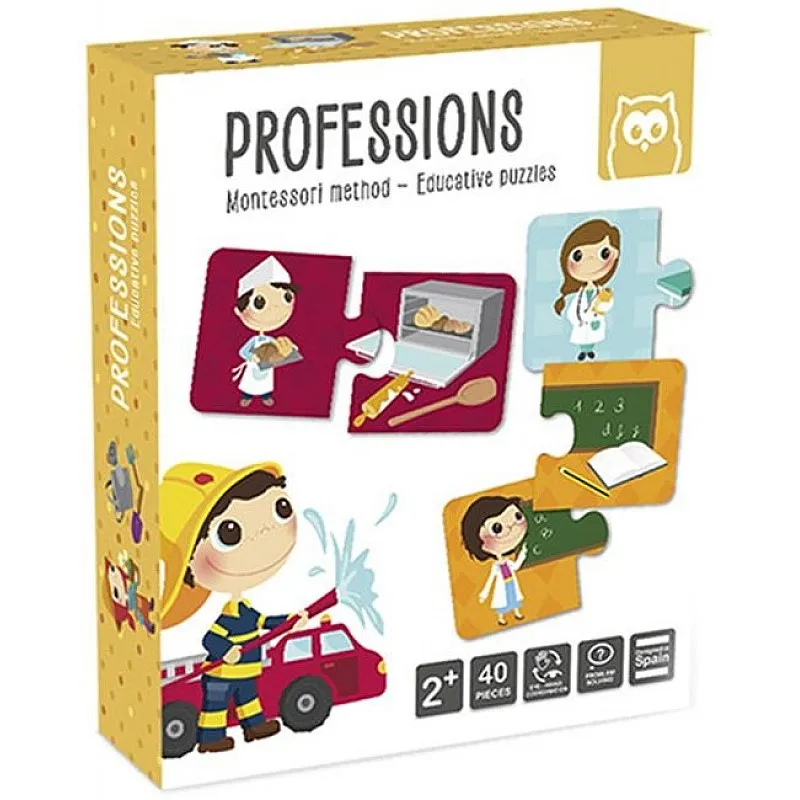 Образователен пъзел, Eurekakids, Montessori, Професии