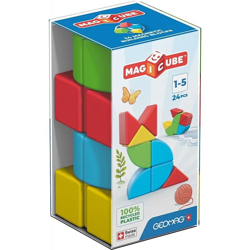 Магнитен конструктор, Geomag, Magicube, 24 части
