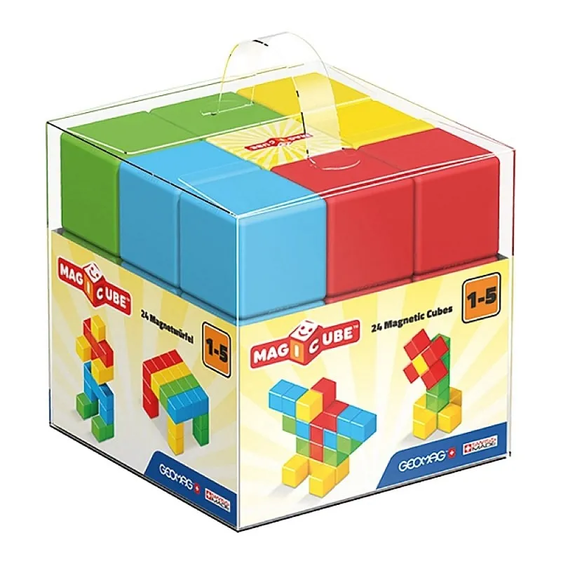 Магнитен конструктор, Geomag, Magicube, Full Color, 24 части