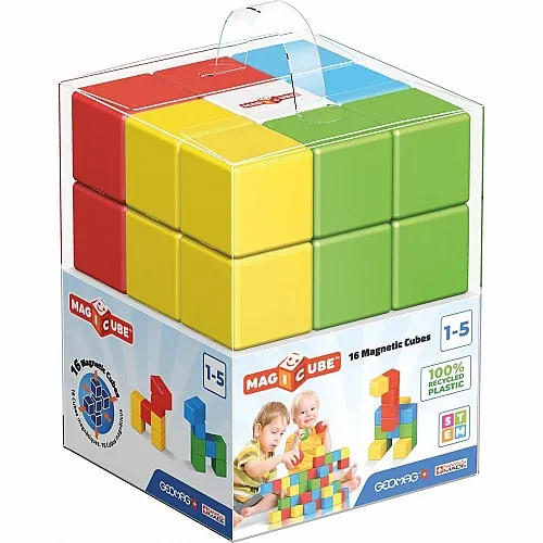 Магнитен конструктор, Geomag, Magicube, Full Color, 16 части