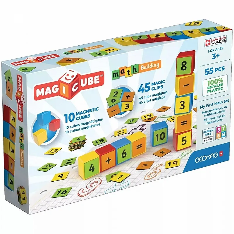 Магнитен конструктор, Geomag, Magicube, Математическо изграждане, 55 части