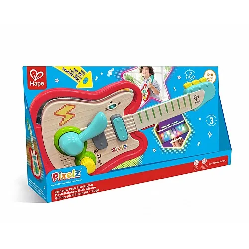 Интерактивна играчка, Hape, Pixelz, Цветна рок китара