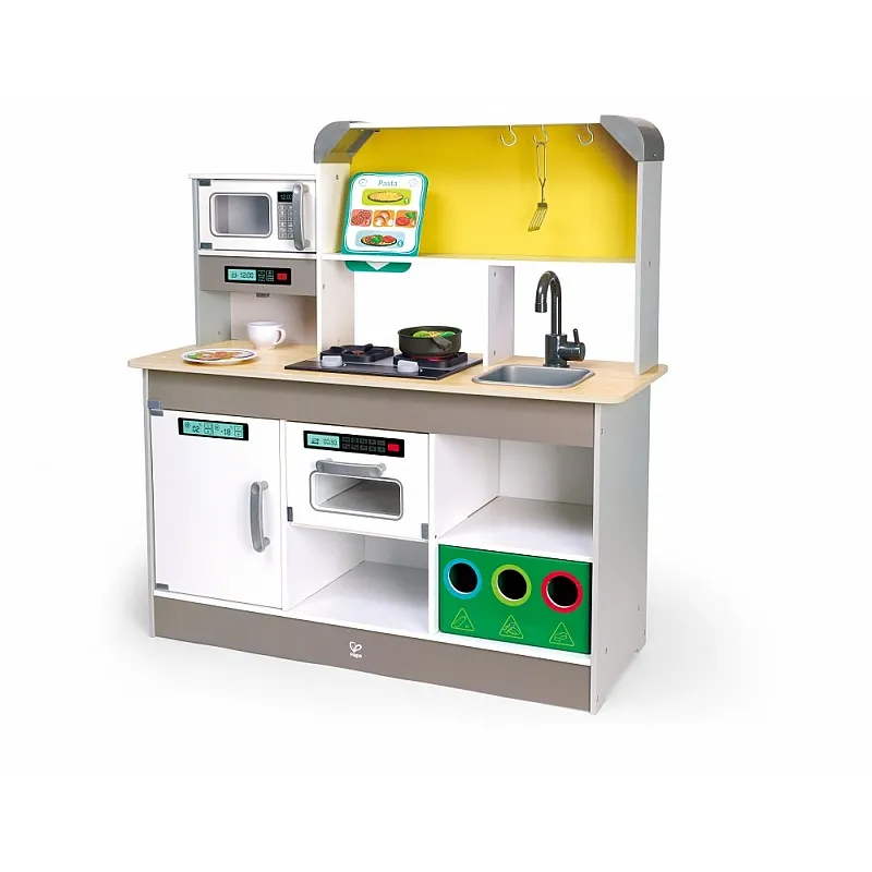 Детски игрален комплект, Hape, Делукс кухня със звук и светлина