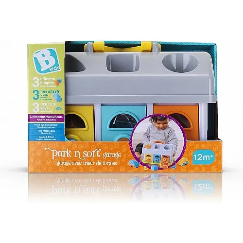 Бебешка играчка, Infantino, B Kids, Сортер гараж