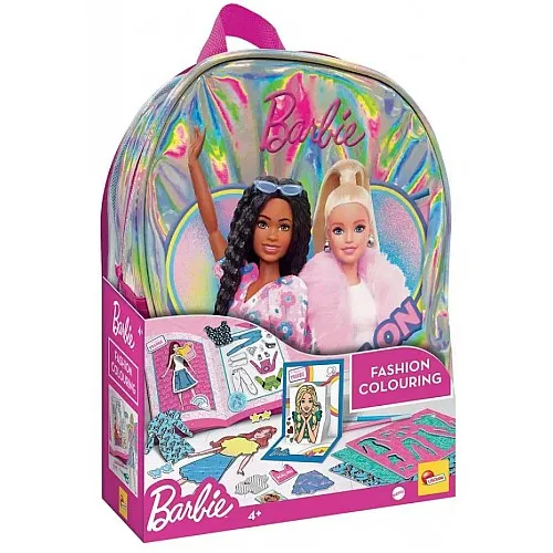 Творчески комплект, Lisciani, Barbie, 2 в 1 раница с комплект за рисуване